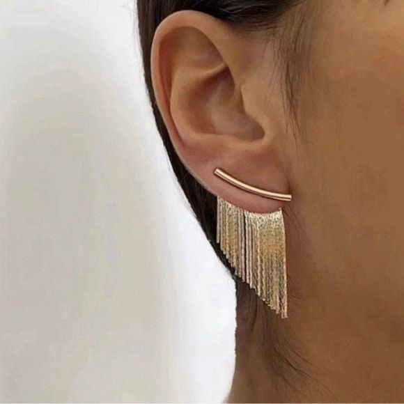 Jewelry - Golden Tassel Fringe Earrings